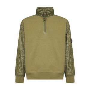 Cp Company Men Green “Diagonal Raised Fleece Mixed” Sweatshirt